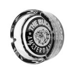 THE BULLDOG CENICERO DE CRISTAL BLANCO Y NEGRO