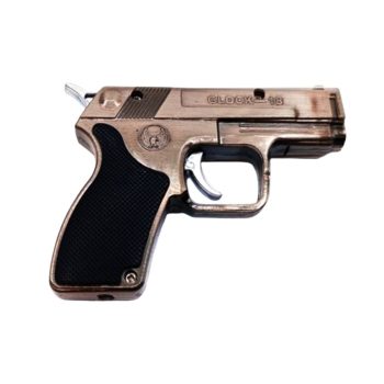 MECHERO SOPLETE PISTOLA GLOCK 18 ( COLOR BRONCE )