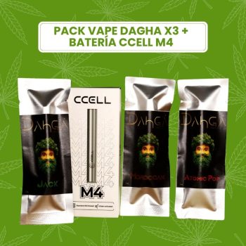 Pack Vape Dagha – 3 Cartuchos + Batería CCELL M4